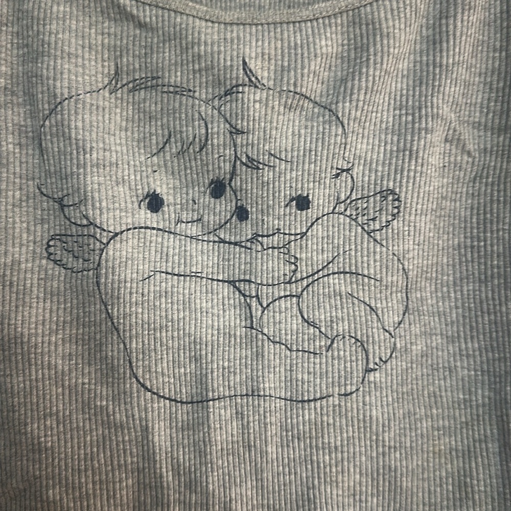 MOVING SALE Hugging Angels Brandy Melville Gray Ribbed Tank - Picture 3 of 5
